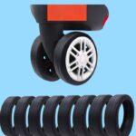 Gomas Protectoras para Ruedas de Maleta Kit de 8 Piezas Negras
