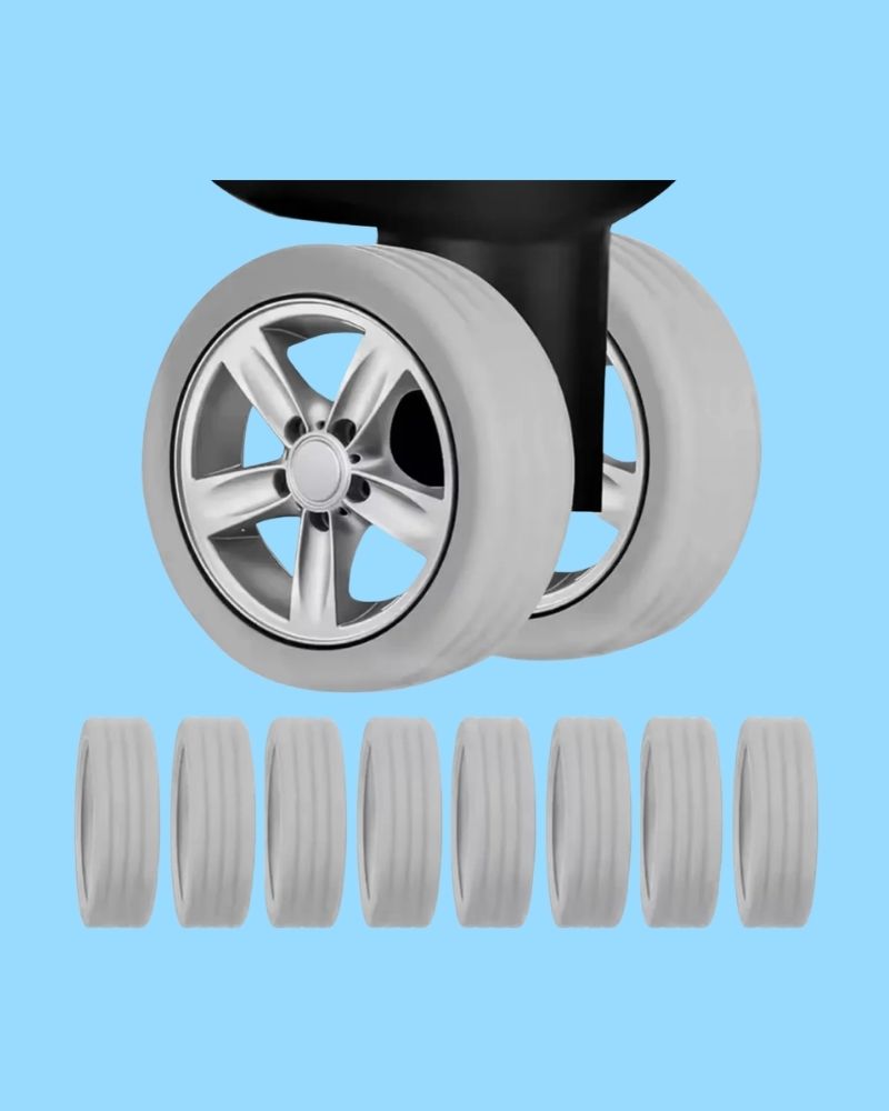 Gomas Protectoras para Ruedas de Maleta Kit de 8 Piezas Ploma