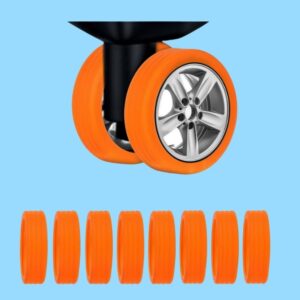 Gomas Protectoras para Ruedas de Maleta Kit de 16 Piezas Naranja