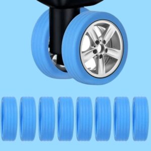 Gomas Protectoras para Ruedas de Maleta Kit de 16 Piezas Celeste