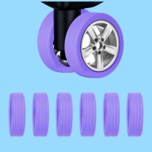 Gomas Protectoras para Ruedas de Maleta Kit de 16 Piezas MORADO