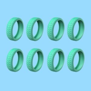 Gomas Protectoras para Ruedas de Maleta Kit de 16 Piezas Verde Agua