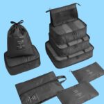 Set Organizadores de Equipaje  9 piezas Negro
